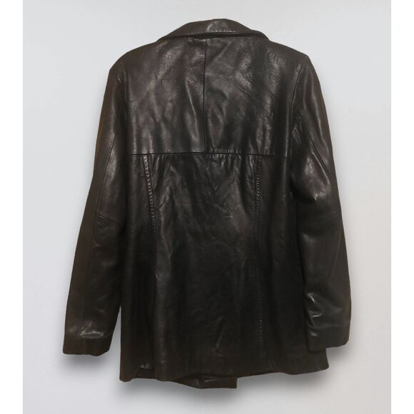 Lady Hathaway 100% Leather Blazer Jacket Size L - Picture 2 of 10